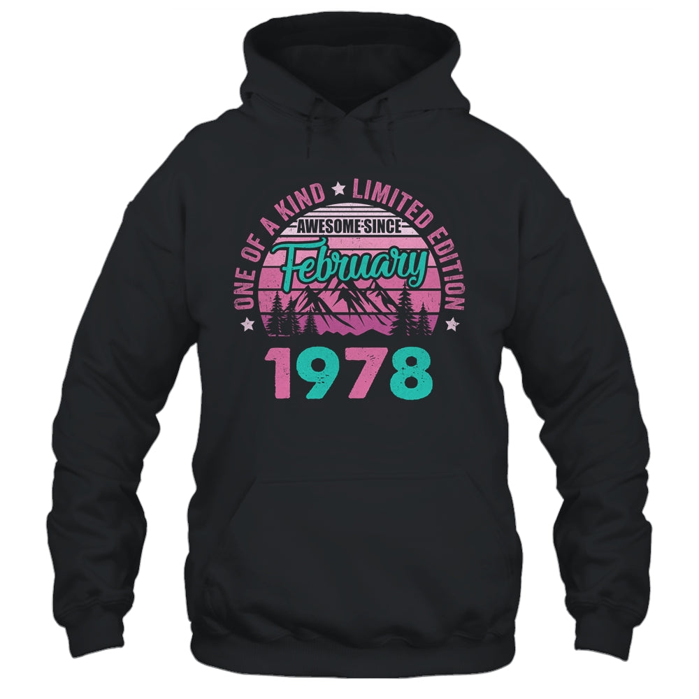 45 Years Old Awesome Since February 1978 45th Birthday Women Shirt & Tank Top | teecentury