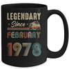 45 Years Old Legendary Since February 1978 45th Birthday Mug | teecentury