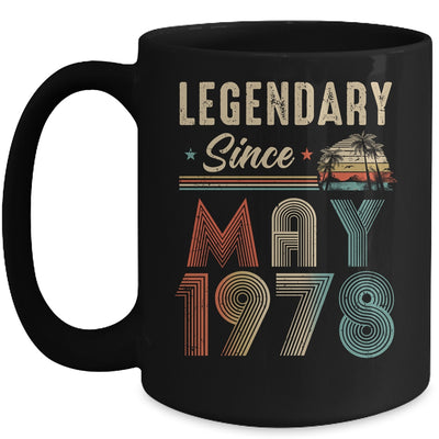 45 Years Old Legendary Since May 1978 45th Birthday Mug | teecentury
