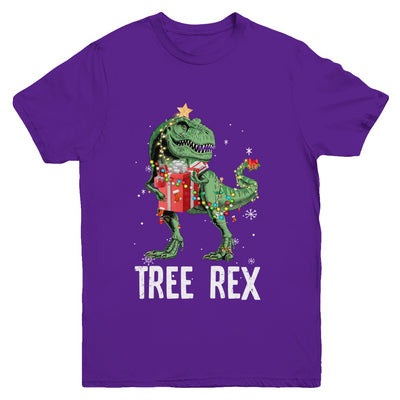 Christmas Tree For Kids Boys T Rex Dinosaur Xmas Gifts Youth Youth Shirt | Teecentury.com