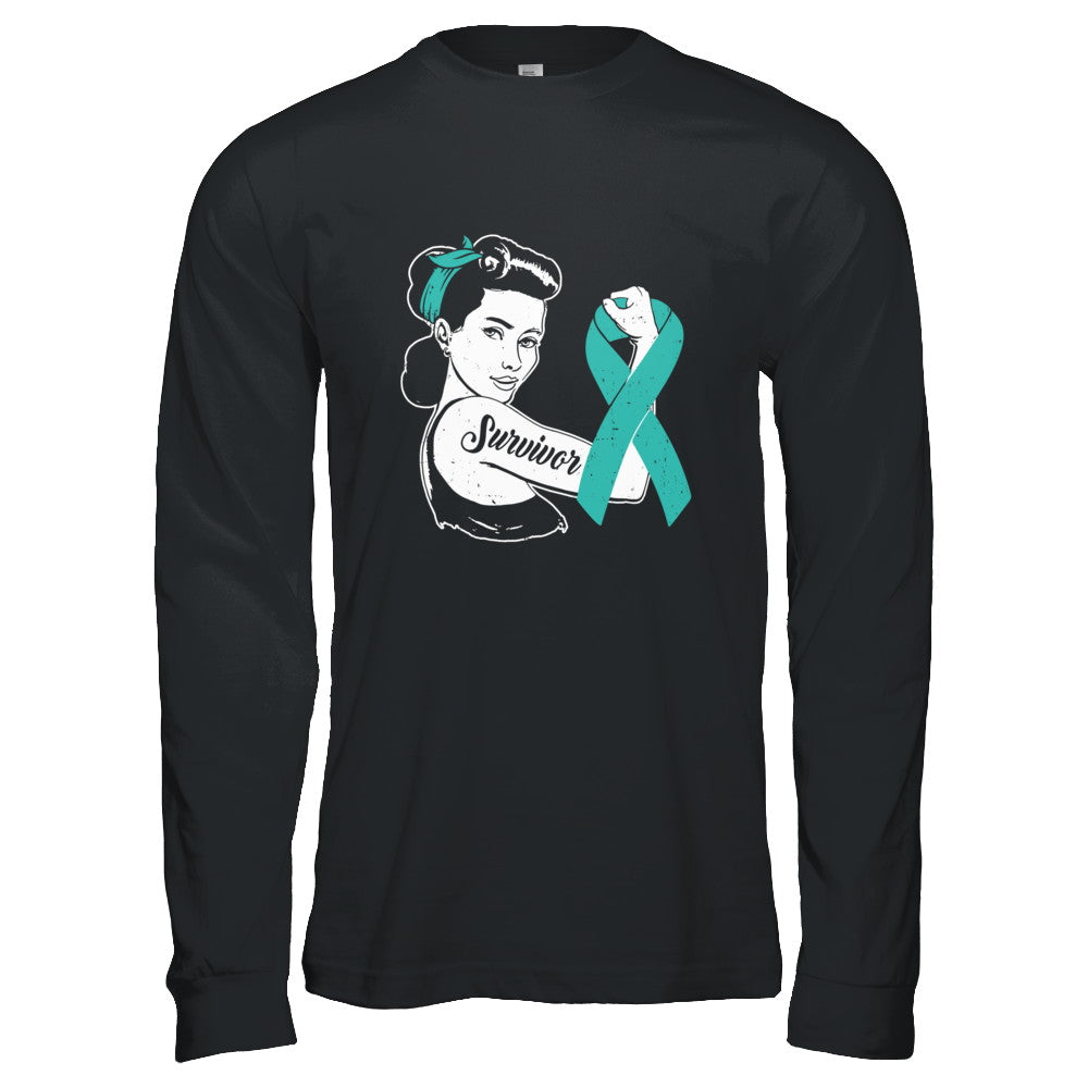 We Can Cure It Ovarian Cancer Teal Awareness Survivor T-Shirt & Hoodie | Teecentury.com