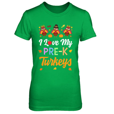 I Love My Pre-K Turkeys Pumpkin Student School Teacher T-Shirt & Sweatshirt | Teecentury.com