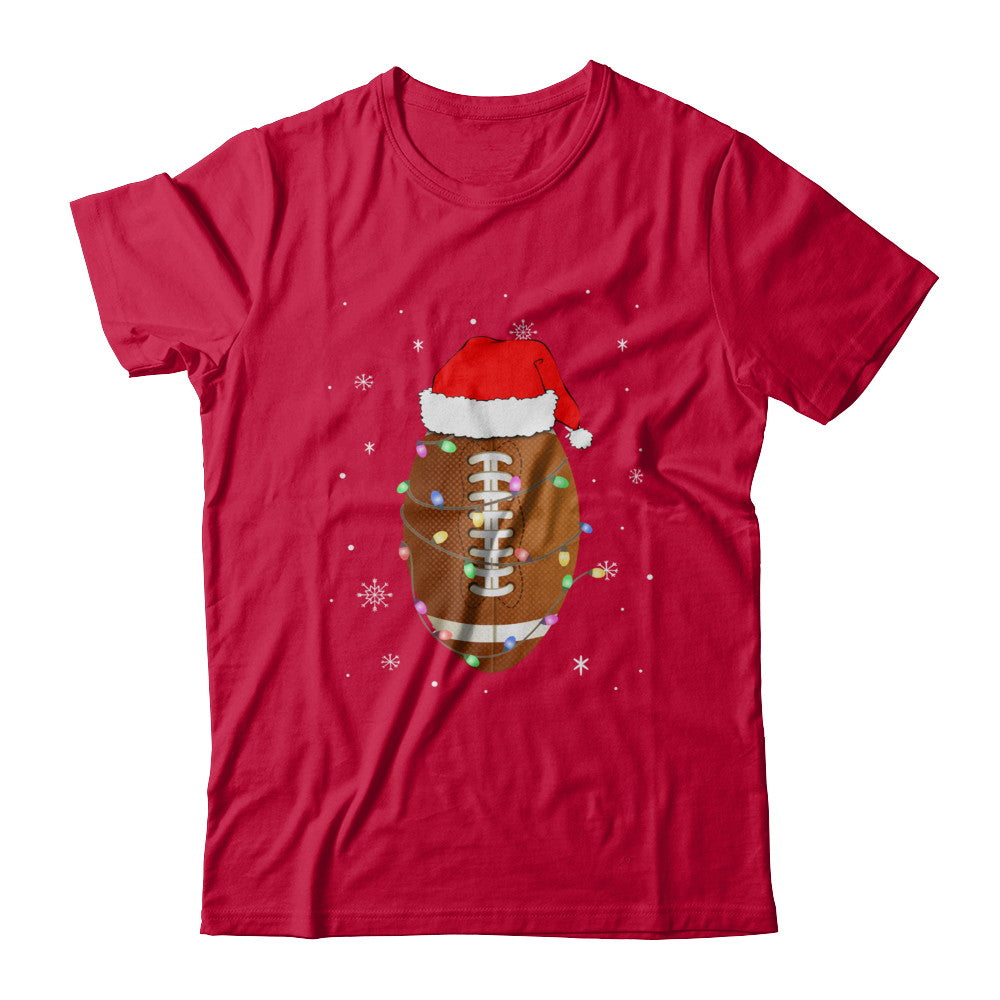 Santa Hat Football Christmas Gifts T-Shirt & Sweatshirt | Teecentury.com