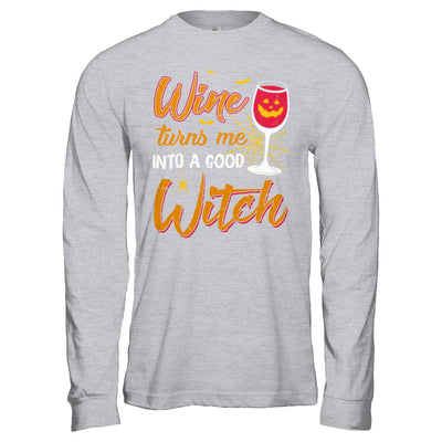 Wine Turns Me Into A Good Witch Halloween T-Shirt & Hoodie | Teecentury.com