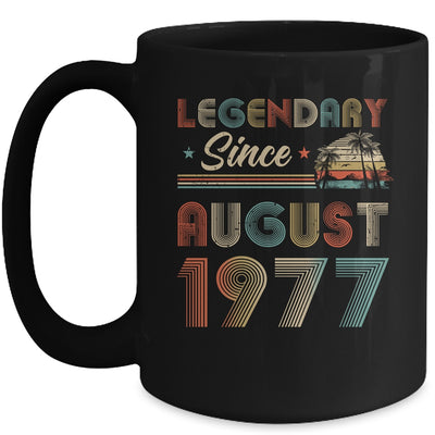 45th Birthday 45 Years Old Legendary Since August 1977 Mug Coffee Mug | Teecentury.com