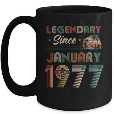 45th Birthday 45 Years Old Legendary Since January 1977 Mug Coffee Mug | Teecentury.com