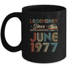 45th Birthday 45 Years Old Legendary Since June 1977 Mug Coffee Mug | Teecentury.com