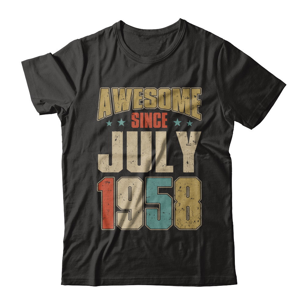 Vintage Retro Awesome Since July 1958 64th Birthday T-Shirt & Hoodie | Teecentury.com