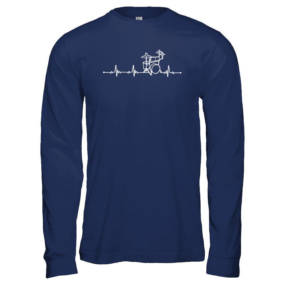 Drums Heartbeat Drummers Music Lover Musician Rock T-Shirt & Hoodie | Teecentury.com