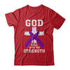 God Will Give Me Strength Purple Violet Awareness Ribbon Gift T-Shirt & Hoodie | Teecentury.com