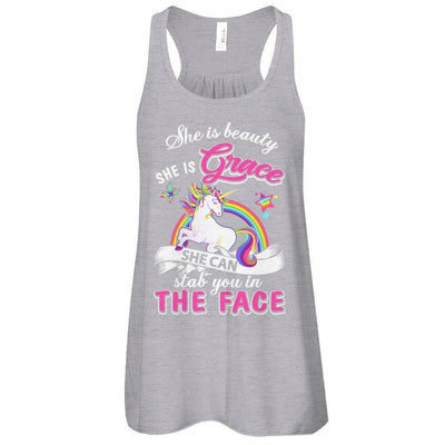 She Is Beauty She Is Grace She Can Stab In The Face T-Shirt & Tank Top | Teecentury.com