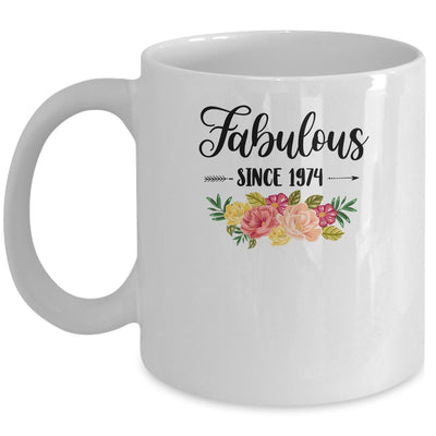 48th Birthday Gifts Women 48 Year Old Fabulous Since 1974 Mug Coffee Mug | Teecentury.com