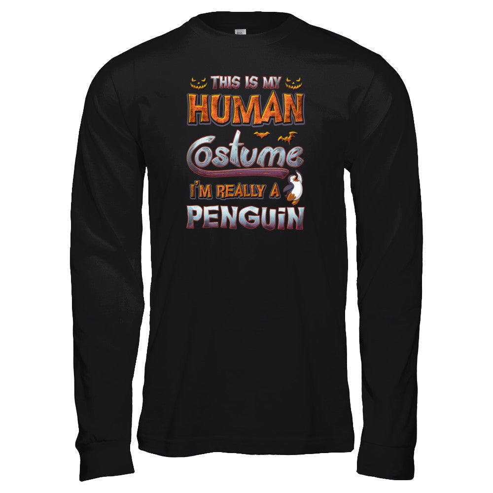 Penguin Halloween My Human Costume I'm Really A Penguin T-Shirt & Tank Top | Teecentury.com