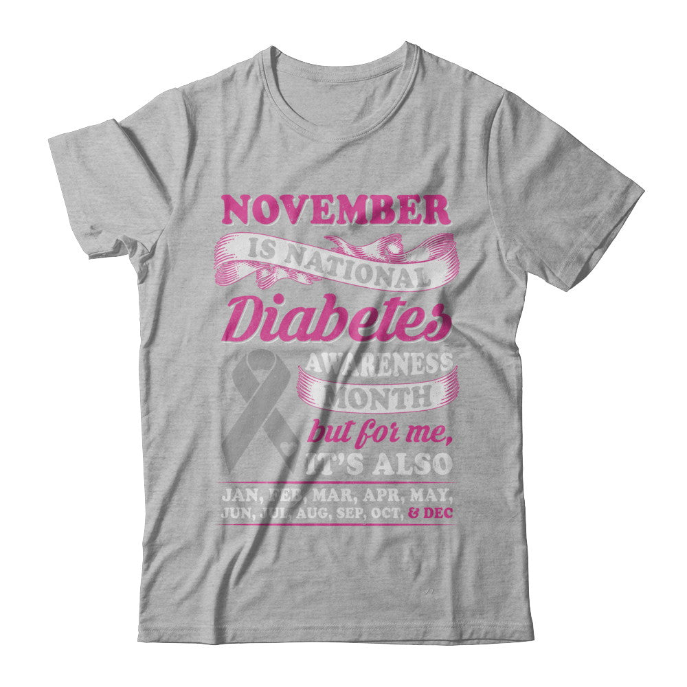 November Is National Diabetes Awareness Month T-Shirt & Hoodie | Teecentury.com