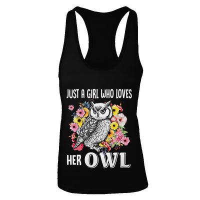 Just A Girl Who Loves Her Owl T-Shirt & Tank Top | Teecentury.com