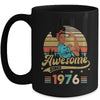 47 Year Old Awesome Since 1976 47th Birthday Black Women Mug | teecentury