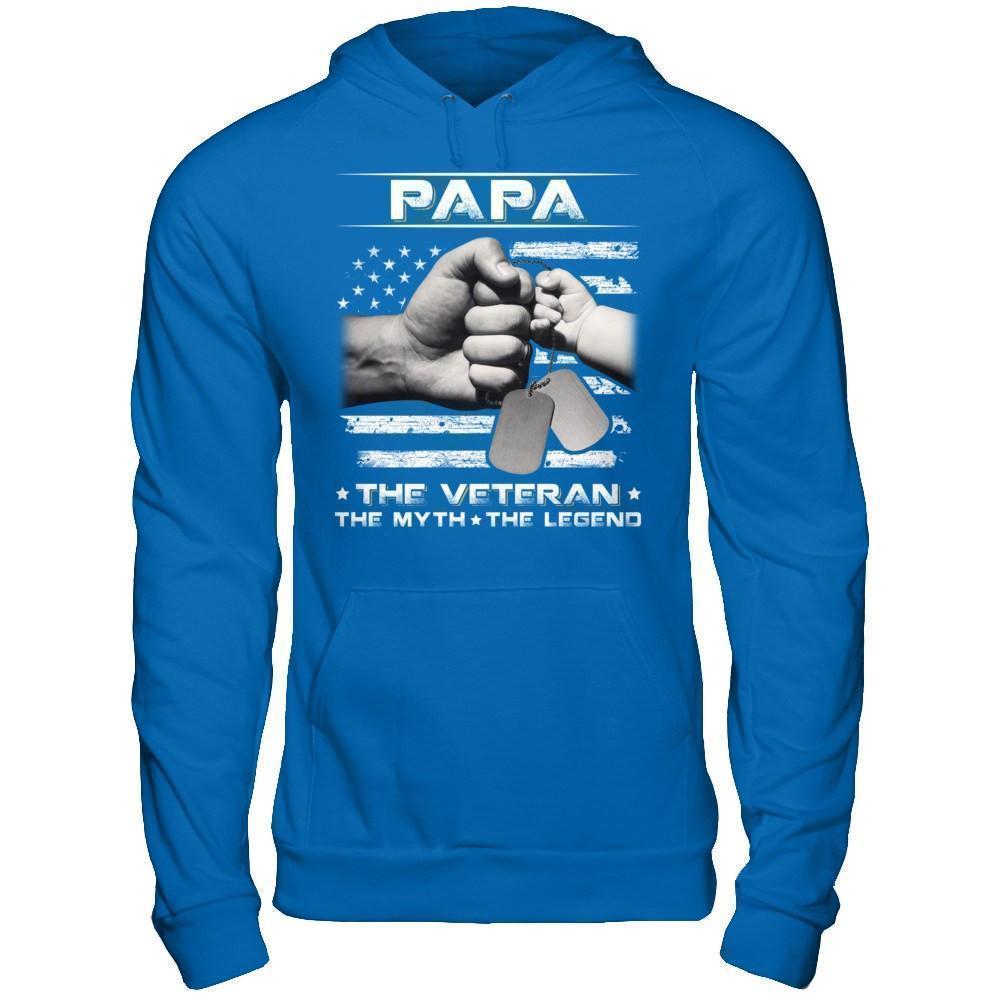 Papa The Veteran The Myth The Legend T-Shirt & Hoodie | Teecentury.com