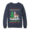 Xmas Alpaca Llama Santa Hat Ugly Christmas Sweater T-Shirt & Sweatshirt | Teecentury.com