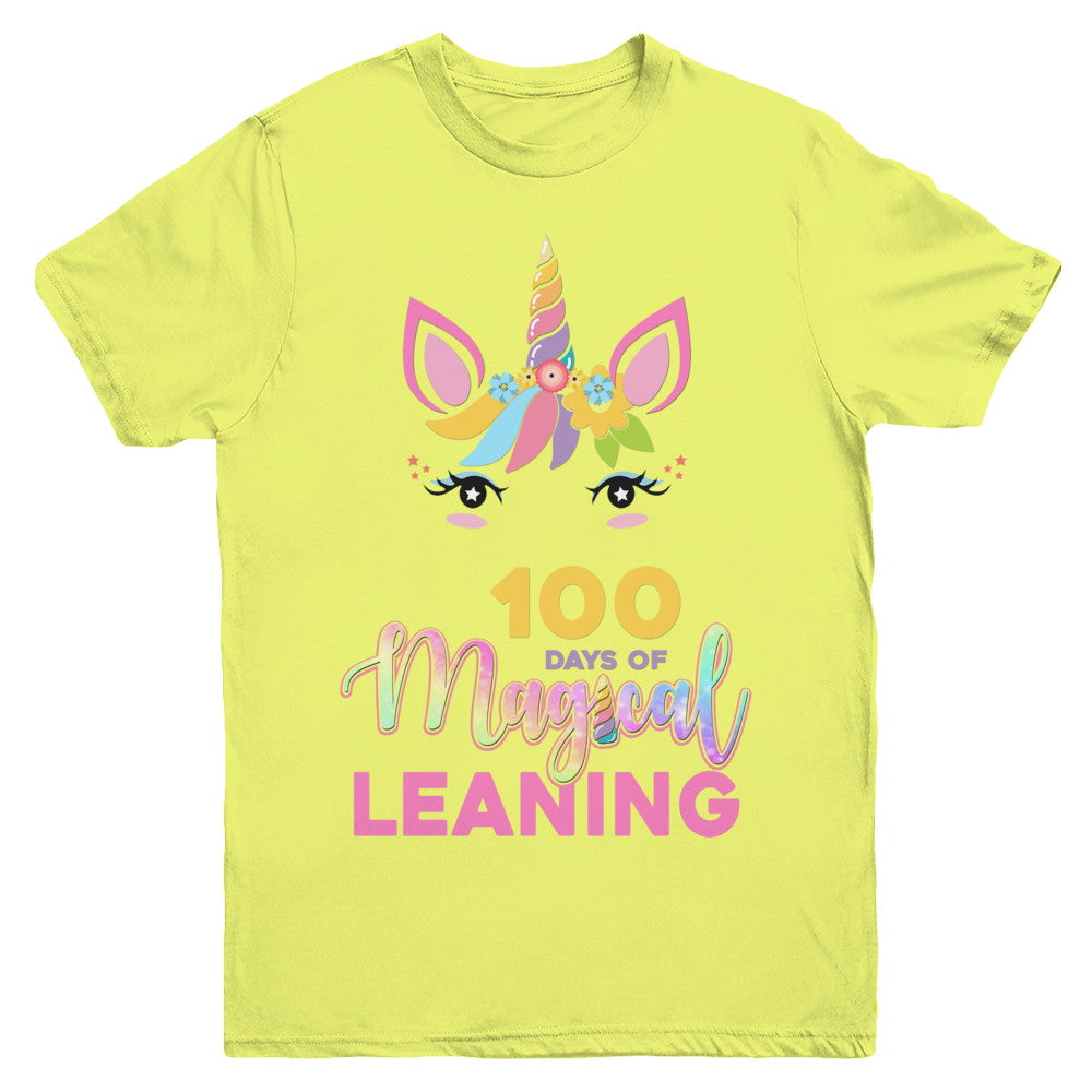 100 Days Of Magical Leaning School Unicorn Girl Gift Youth Youth Shirt | Teecentury.com