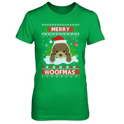 Poodle Merry Woofmas Ugly Christmas Sweater T-Shirt & Sweatshirt | Teecentury.com