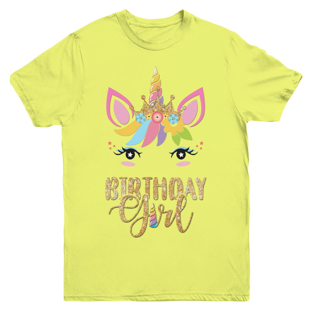 Cute Unicorn Girl Daughter Birthday Gift Youth Youth Shirt | Teecentury.com