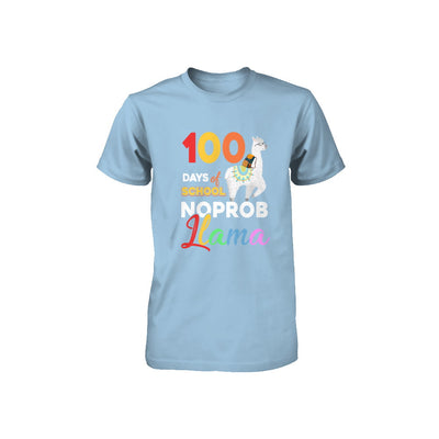 100 Days Of School Shirt Cute No Probllama Llama Youth Youth Shirt | Teecentury.com