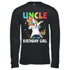 UNCLE Of The Birthday Girl Dabbing Unicorn Party T-Shirt & Hoodie | Teecentury.com