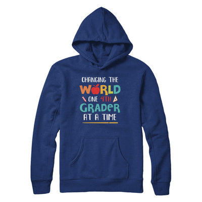 Changing The World One 4th Grader Back To School Teacher T-Shirt & Hoodie | Teecentury.com