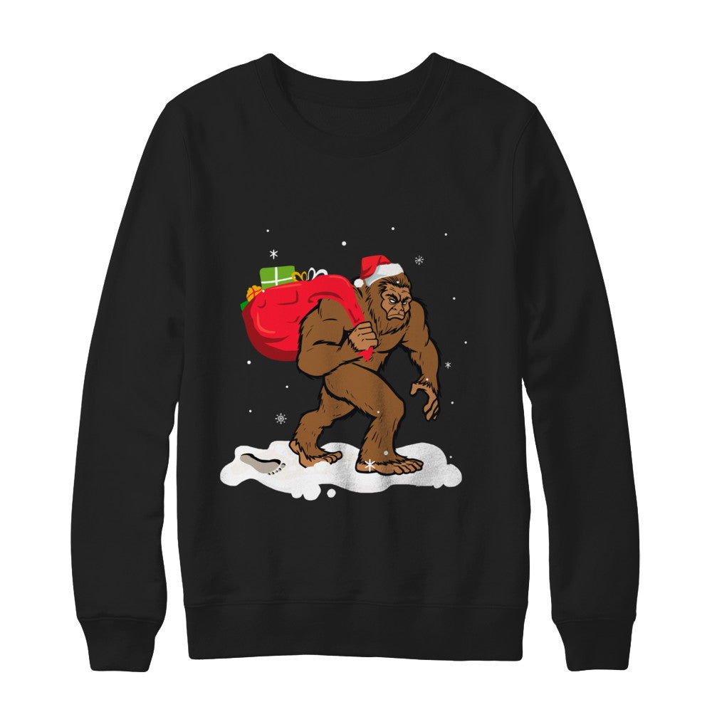 Bigfoot Santa Christmas Boys Men Sasquatch Xmas Gift T-Shirt & Sweatshirt | Teecentury.com