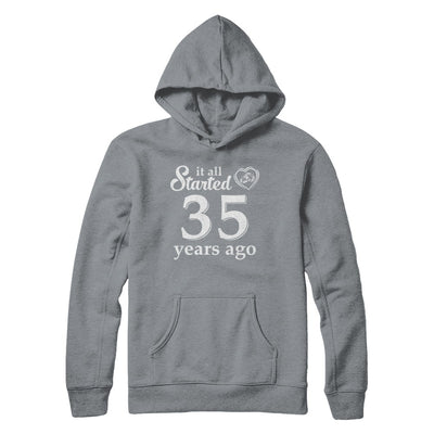 35Th Wedding Anniversary Married Couples 1987 Husband Wife T-Shirt & Hoodie | Teecentury.com