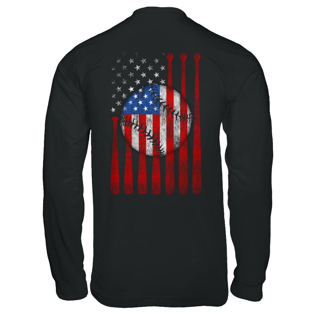 American Flag Vintage Baseball T-Shirt & Hoodie | Teecentury.com