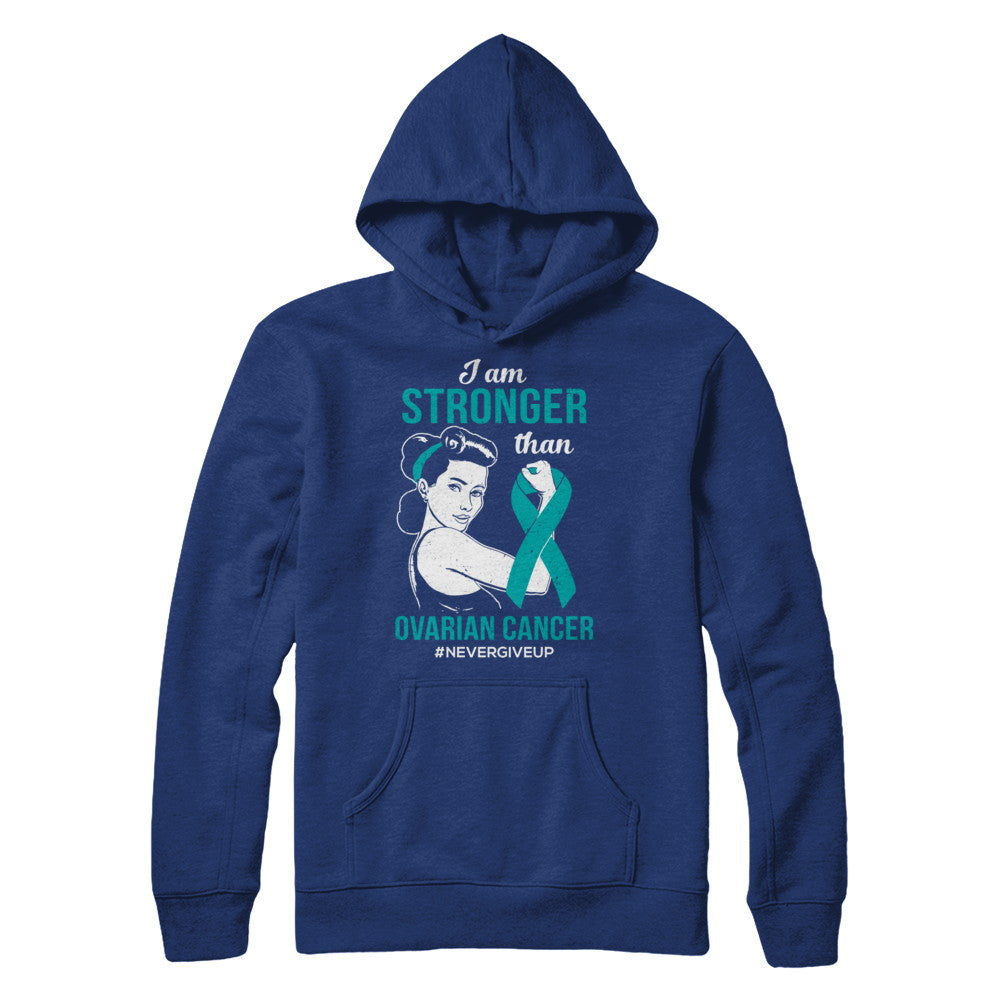 I Am Stronger Than Ovarian Cancer Awareness Support T-Shirt & Hoodie | Teecentury.com
