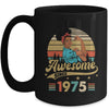 48 Year Old Awesome Since 1975 48th Birthday Black Women Mug | teecentury