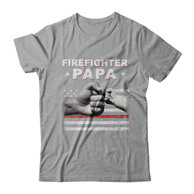 Firefighter Fireman Papa American Flag Fathers Day T-Shirt & Hoodie | Teecentury.com