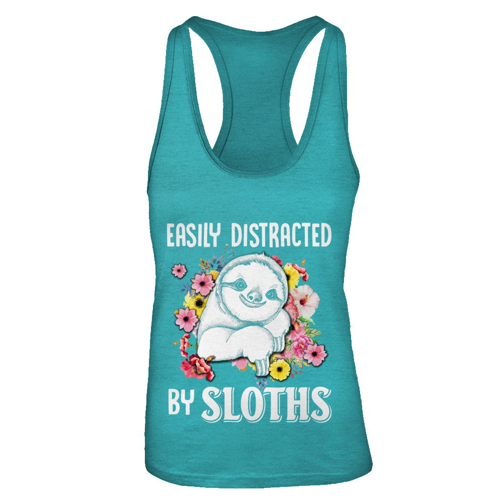 Easily Distracted By Sloths T-Shirt & Tank Top | Teecentury.com
