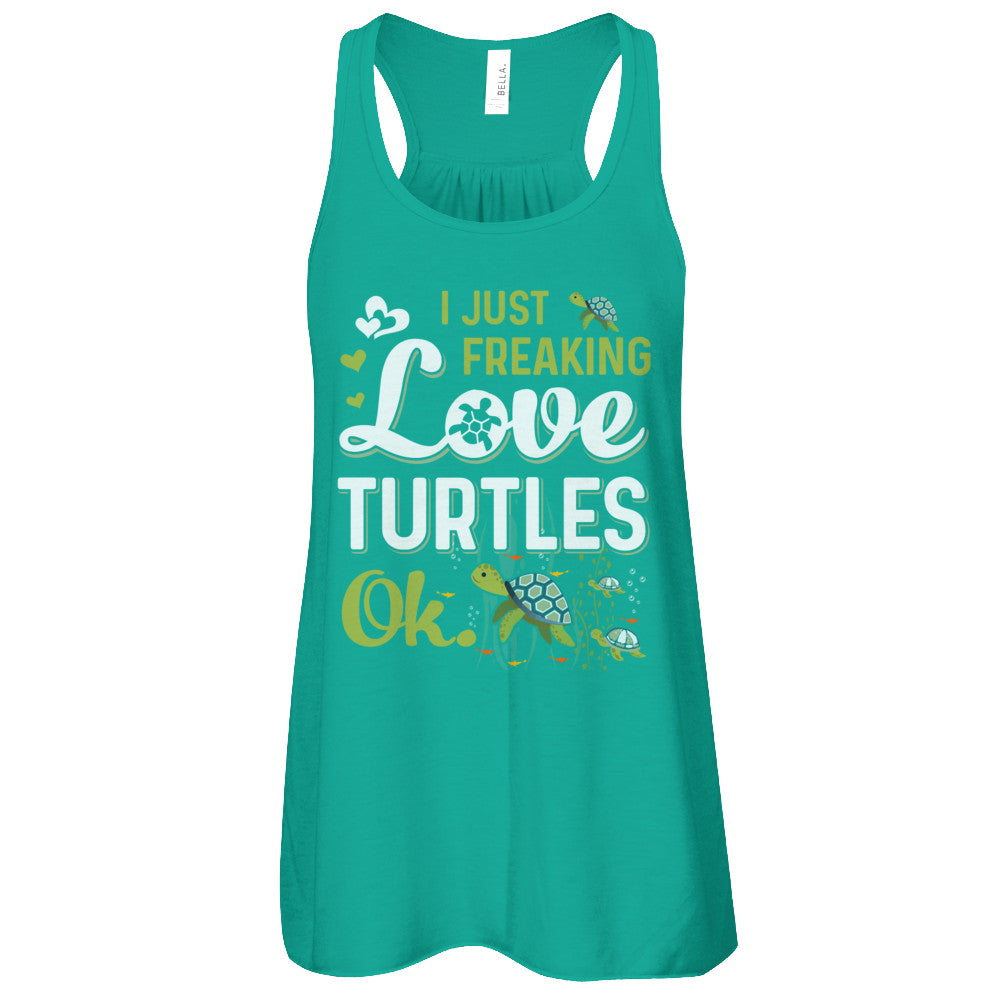 I Just Freaking Love Turtles Ok Sea Turtle Beach T-Shirt & Tank Top | Teecentury.com