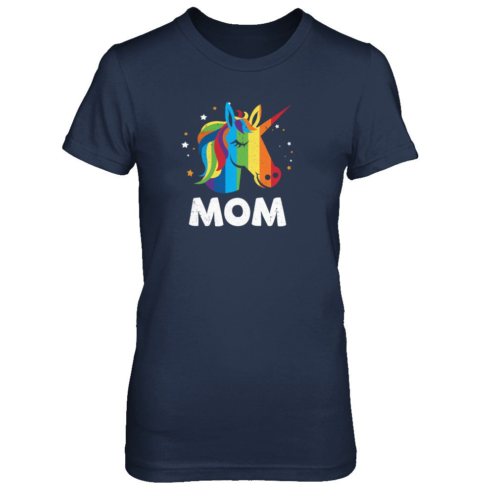 LGBT Pride Lesbian Gay Proud Mom Unicorn T-Shirt & Tank Top | Teecentury.com