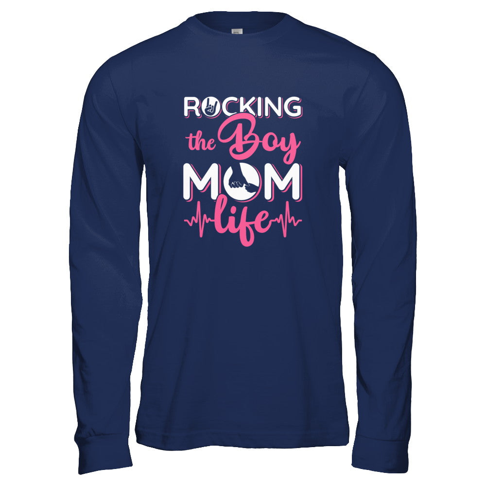 Rocking The Boy Mom Life T-Shirt & Tank Top | Teecentury.com