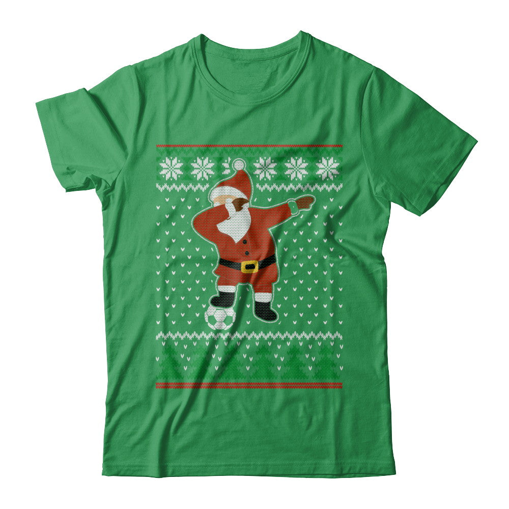 Dabbing Santa Soccer Ugly Sweater Christmas T-Shirt & Sweatshirt | Teecentury.com