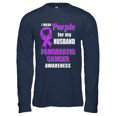 I Wear Purple For My Husband Pancreatic Cancer Wife T-Shirt & Hoodie | Teecentury.com