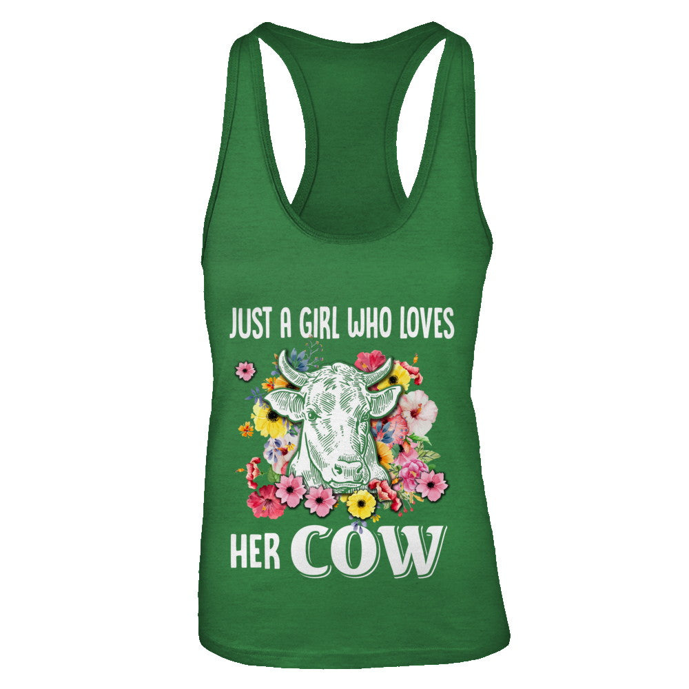 Just A Girl Who Loves Her Cow T-Shirt & Tank Top | Teecentury.com