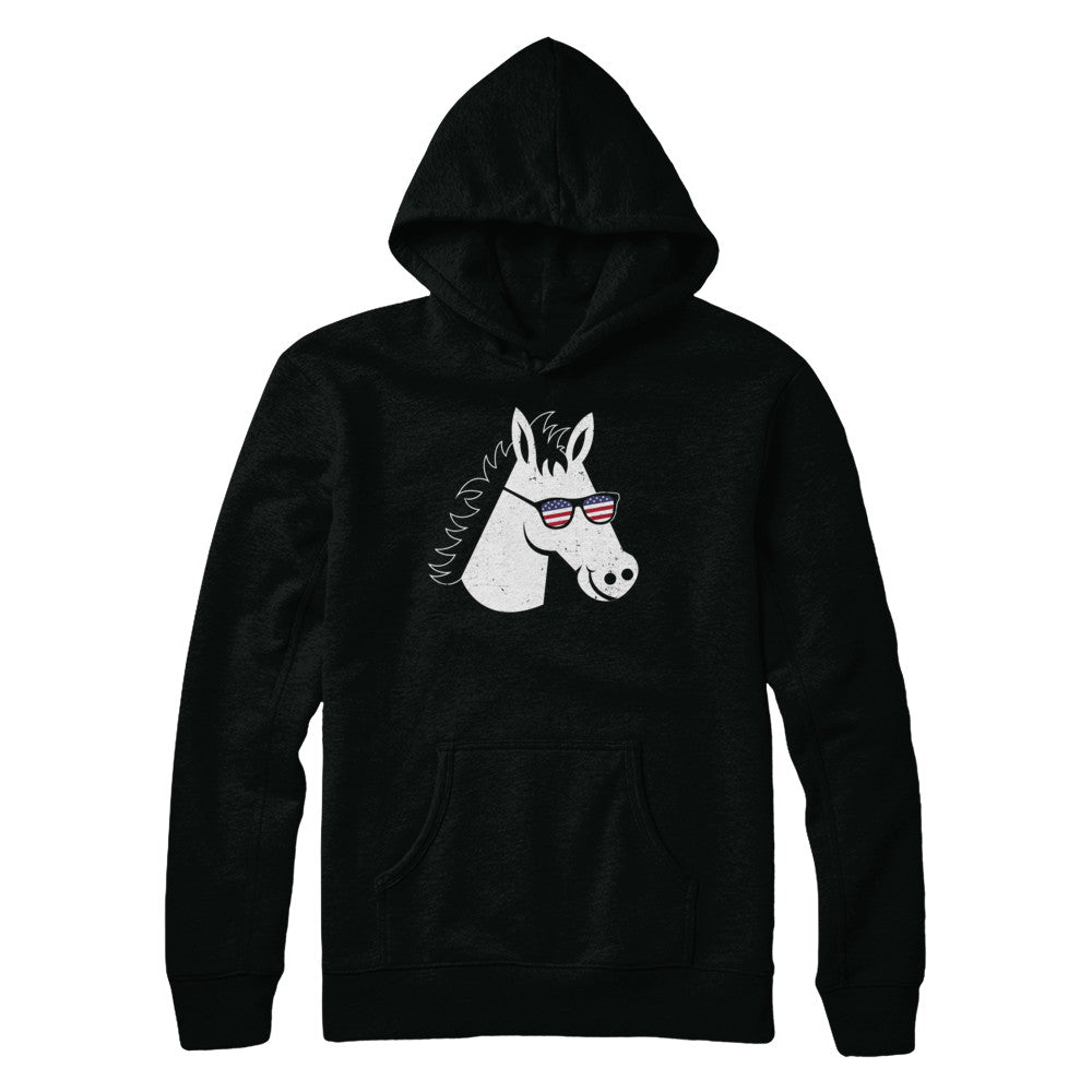 July 4Th Patriotic USA American Flag With Horse T-Shirt & Hoodie | Teecentury.com