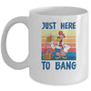 4Th Of July Just Here To Bang USA Flag Chicken Beer Mug Coffee Mug | Teecentury.com