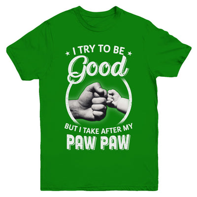 I Try To Be Good But I Take After My Paw Paw Toddler Kids Youth Youth Shirt | Teecentury.com