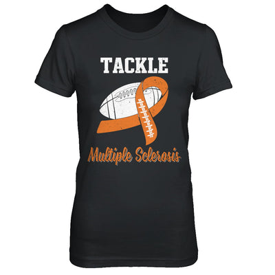 Football Survivor Tackle Orange Multiple Sclerosis Awareness T-Shirt & Hoodie | Teecentury.com