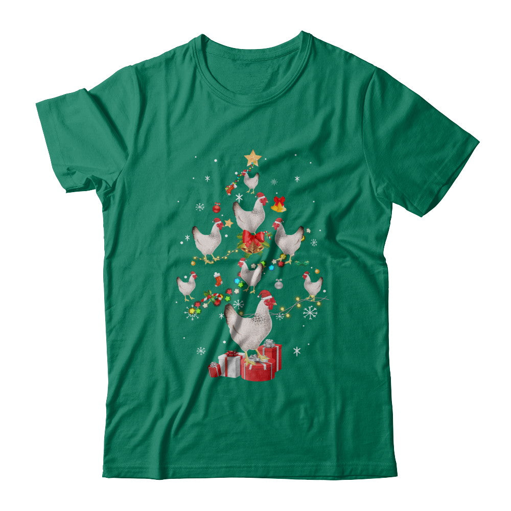 Farmer Chicken Christmas Tree Decor Xmas Gift T-Shirt & Sweatshirt | Teecentury.com