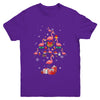 Santa Flamingo Christmas Tree Gift Youth Youth Shirt | Teecentury.com