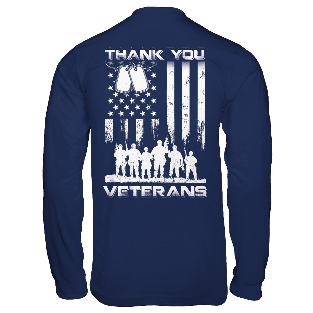 Veteran Thank You Veterans American Flag T-Shirt & Hoodie | Teecentury.com