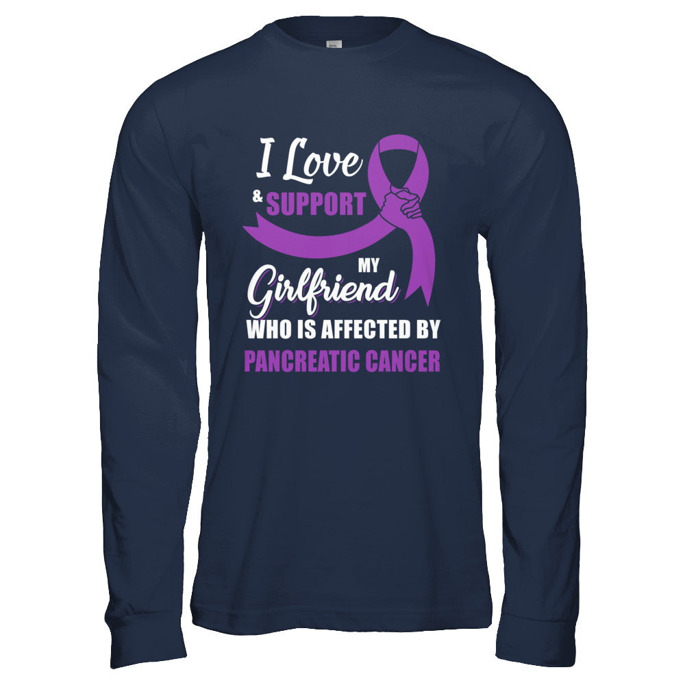 Pancreatic Cancer Awareness Support Purple Girlfriend Boyfriend T-Shirt & Hoodie | Teecentury.com