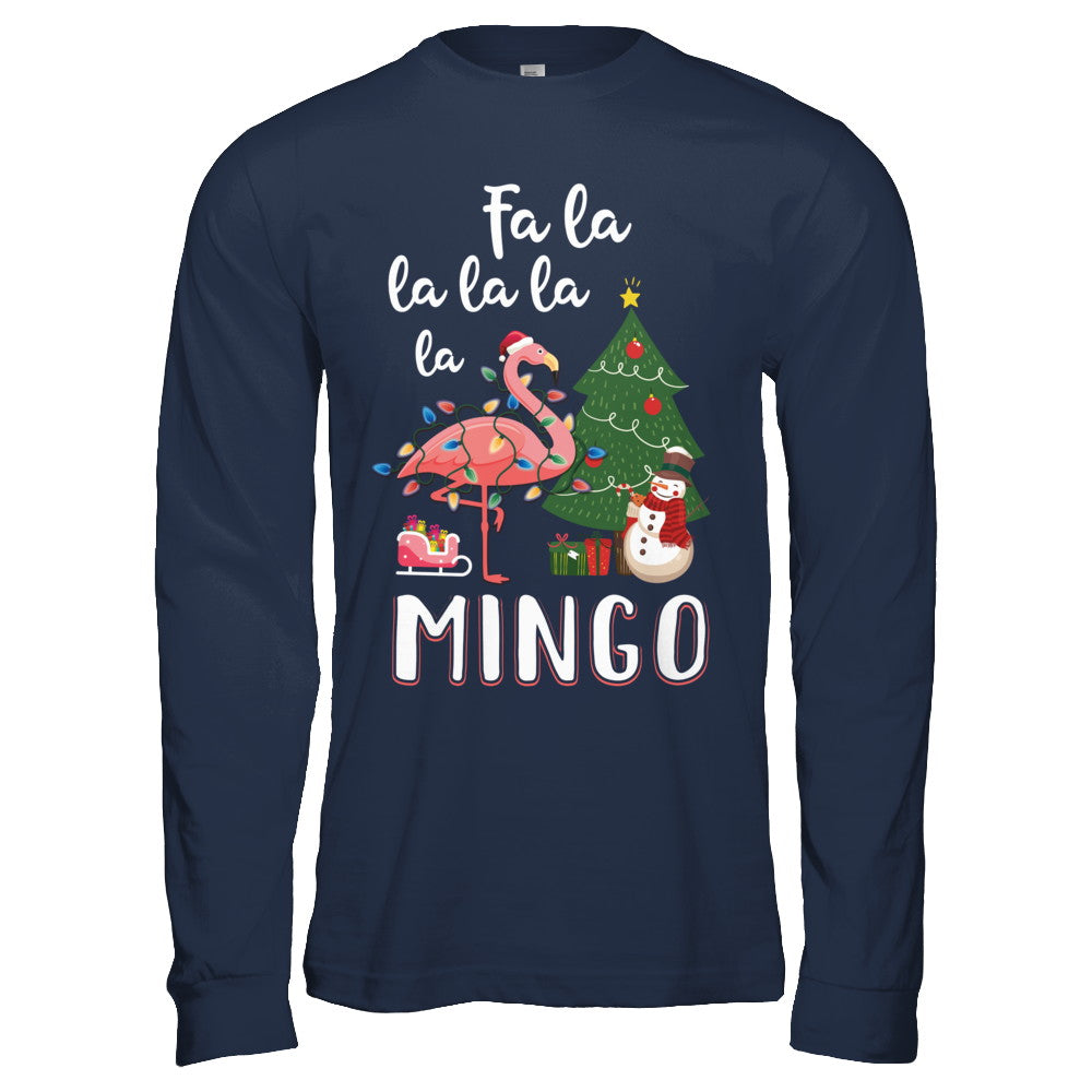 Cute Pink Flamingo Santa Hat Merry Christmas T-Shirt & Hoodie | Teecentury.com